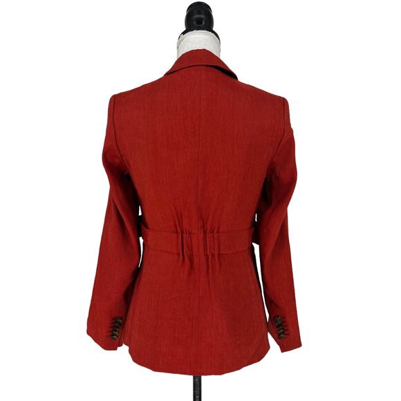 Veronica Beard Baltazar Linen Peplum Dickey Jacket In Clay - Picture 10 of 13